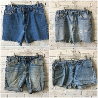 Levis brand womens/femme cutoffs & denim shorts by the bundle